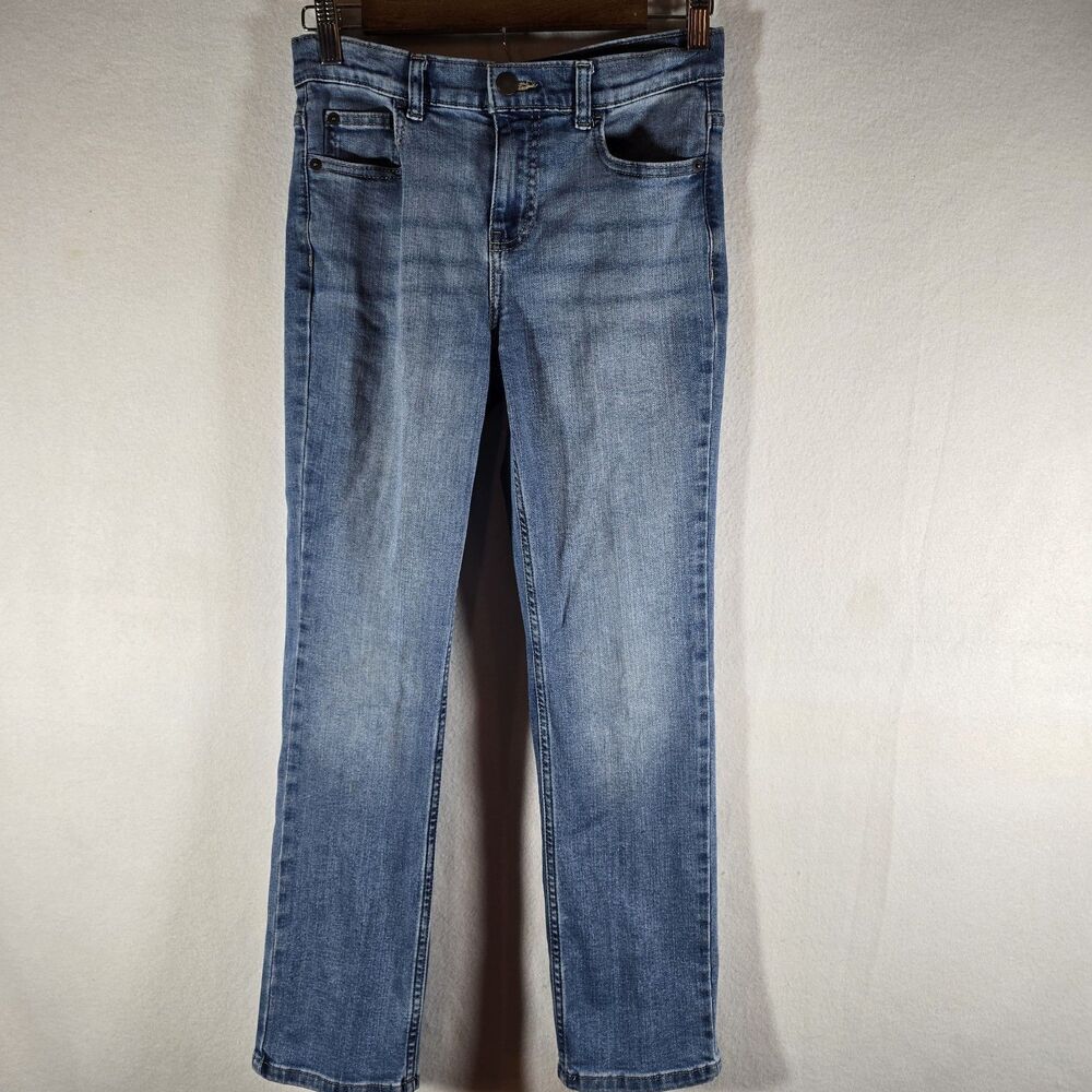 Wonder Nation Jeans Boys Youth Size 12 Straight Leg Med Wash Adjustable Waist - Picture 2 of 12
